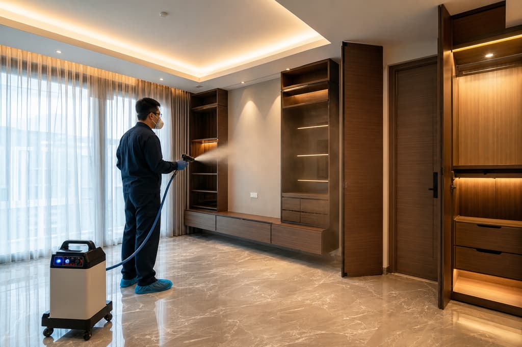 Professional whole-home formaldehyde treatment with specialised equipment