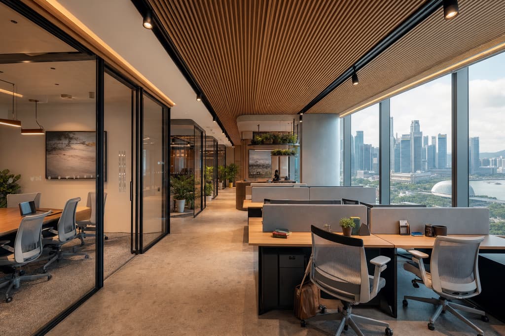 Café fit-out in Marina shophouse unit, 250sqm, 2025