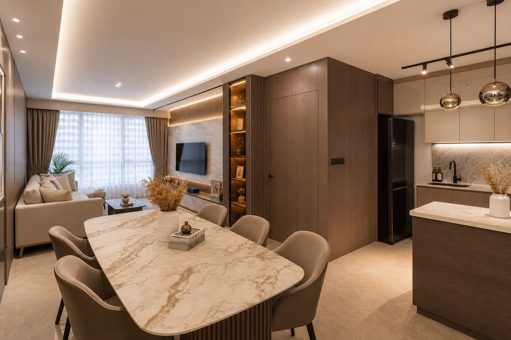 4-room HDB full renovation in Punggol, 2023
