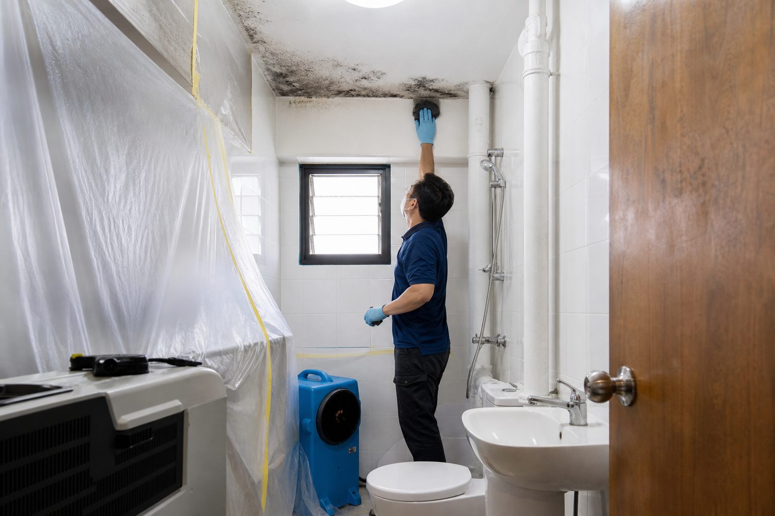 Professional mold remediation process in Singapore residential property