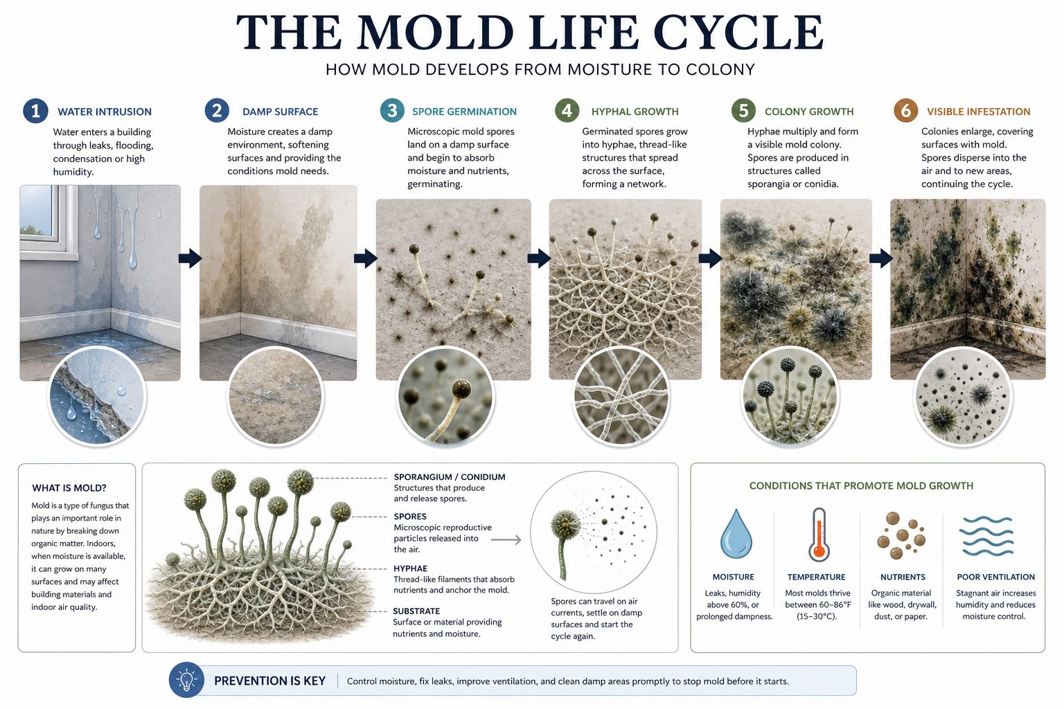 Mold growth behind furniture in Singapore home — hidden mold problem